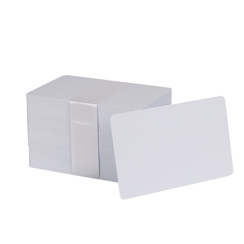 easyIDea Pack of 100 White CR80 PVC Cards | 20 mil by easyIDea - Image 1